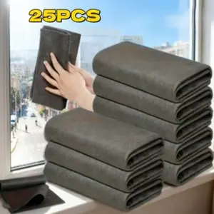 25pcs Magic Cleaning Cloth, Multi-Purpose Thick No Residue Cloth for Windows, Mirrors, Cars, Kitchen, Bathroom, Reusable Cleaning Cloths