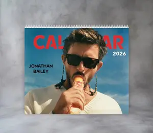 J0nathan Bailey 2026 Wall Calendar Planner, Jonathan Fan Gift for Fan Merchandise, Monthly Planner Holiday Gift, Unique Holiday Gift