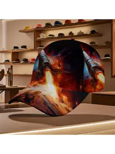 Space Rocket Design Baseball Cap Fashion Statement Casual Wear Comfortable Daily Outfits Suitable for All Seasons Unique Artistic Print Bold Style Men Women Unisex