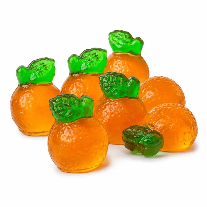 Candylicious 3D Filled Orange Gummies – Juicy Orange Fruit Gummy Candy 1 LB