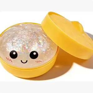 Glitter Dumpling, Dumpling Squishy, Mega Rainbow Dumplings, Cute Anxiety Relief Fidget Toy, with Steamer Box,Soft Squeeze Decompression Dough for Adults