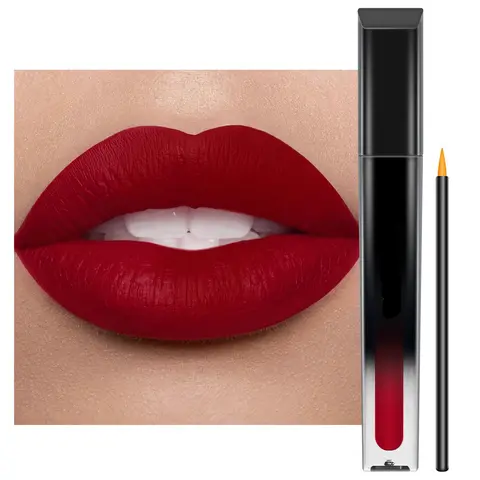 Red Matte Lipstick for Women High Impact Long Lasting 12 Hours No Smudge Transferproof Cruelty-Free Lip Color with Shea Butter Hydrating Formula