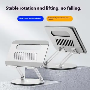 Metal Tablet Stand, Desktop, Multifunctional, Rotatable, Foldable, Suitable for iPad and Other Tablets, Rotating Stand, Height Adjustable