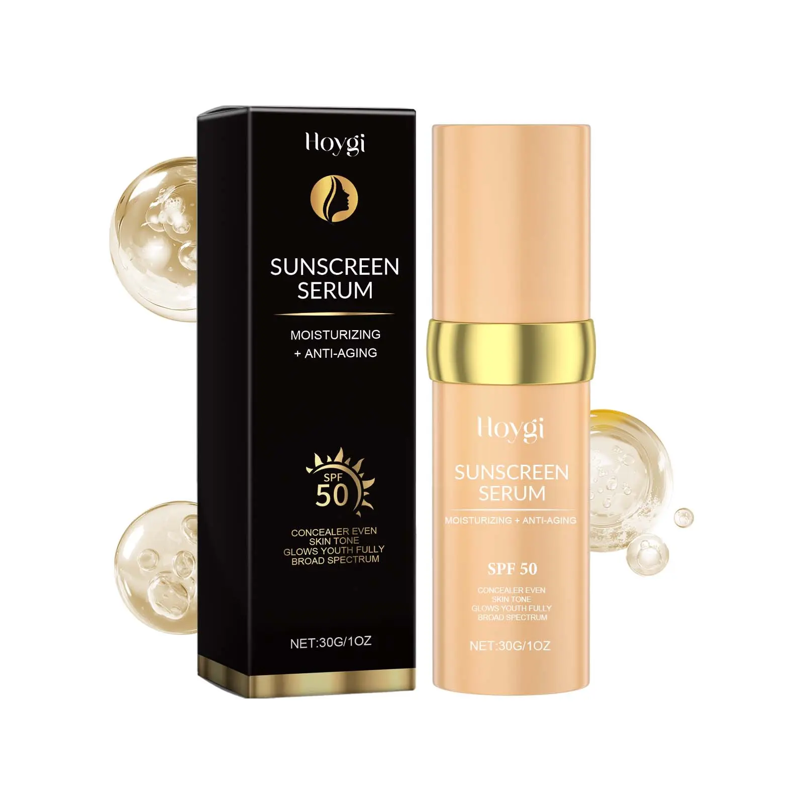 Hoygi Moisturizing Protective Concealer - Hydrating Cosmetic Makeup with Moisture & Sun Protection, Brightening, Light Natural Coverage, Skin Isolation for All Skin Types