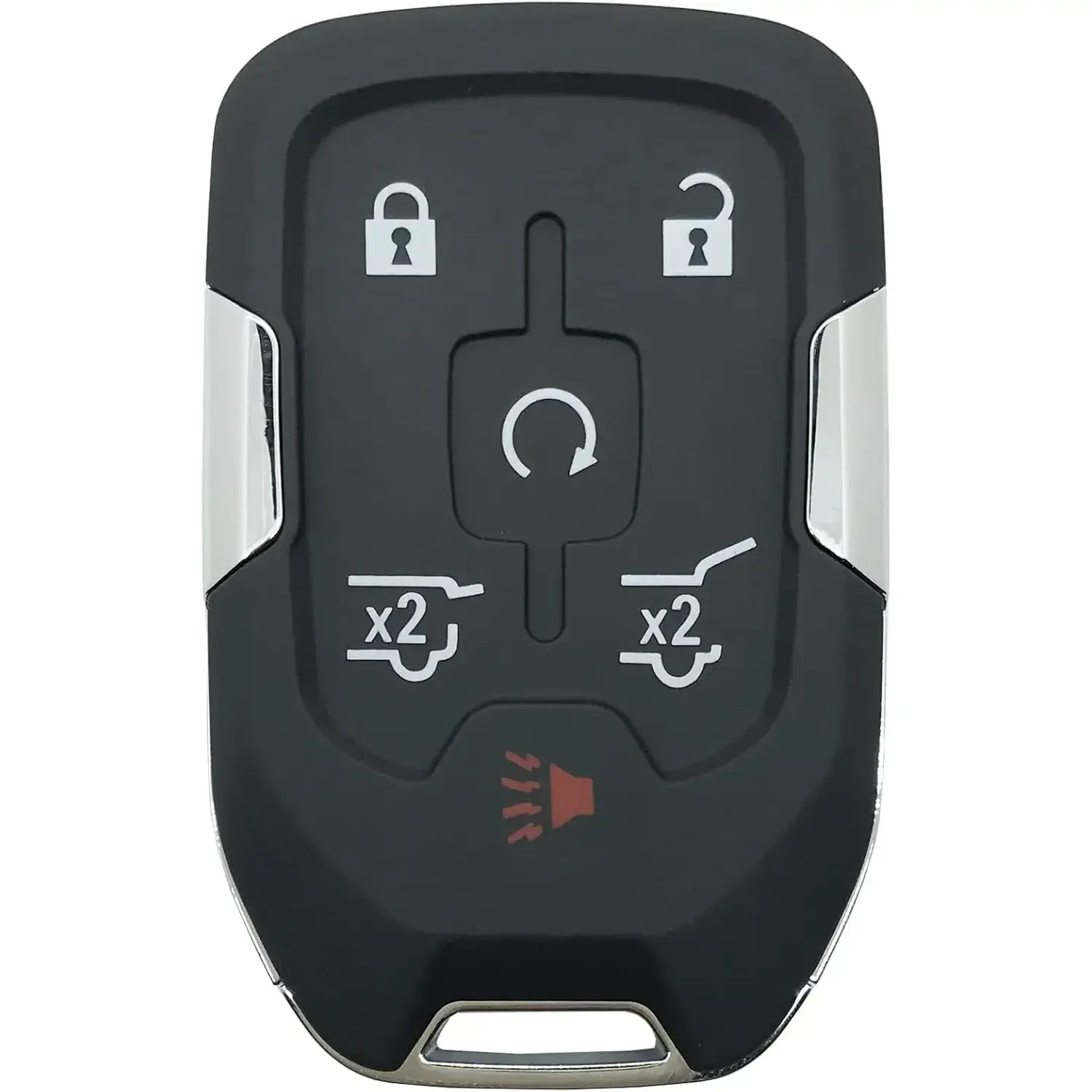 Replacement Key Fob Cover Case fit for Chevy Suburban Tahoe 2015 2016 2017 2018 2019 2020 GMC Yukon Keyless Entry Smart Remote Key Fob Shell (Black)