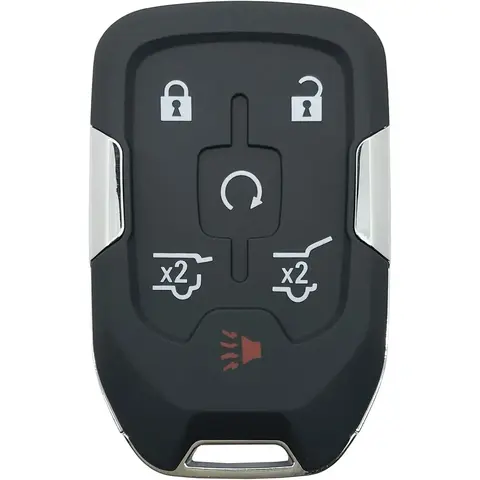 Replacement Key Fob Cover Case fit for Chevy Suburban Tahoe 2015 2016 2017 2018 2019 2020 GMC Yukon Keyless Entry Smart Remote Key Fob Shell (Black)