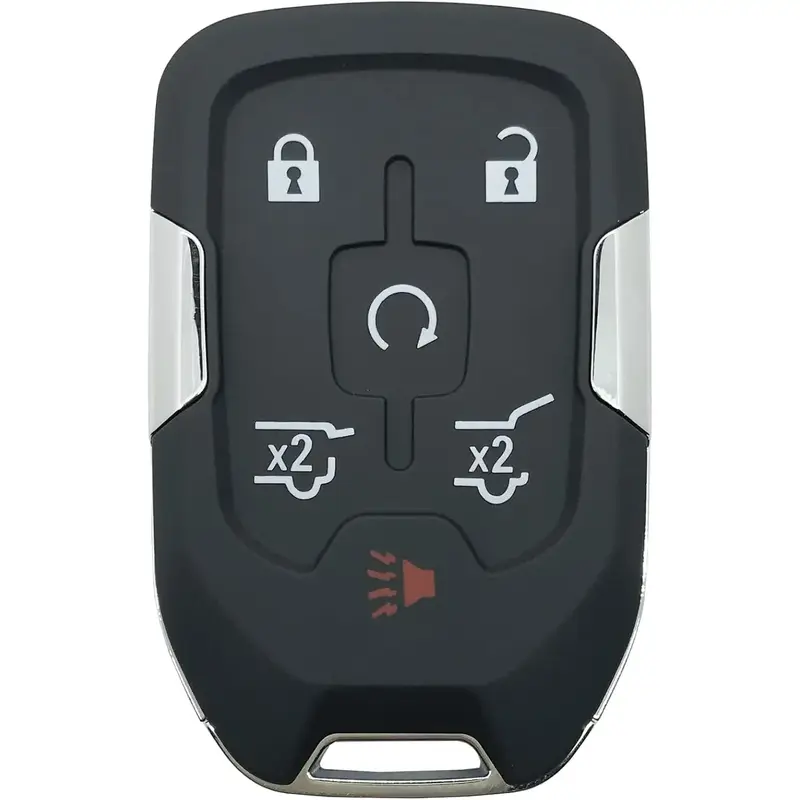 Replacement Key Fob Cover Case fit for Chevy Suburban Tahoe 2015 2016 2017 2018 2019 2020 GMC Yukon Keyless Entry Smart Remote Key Fob Shell (Black)