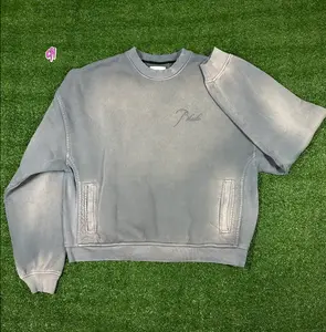 RHUDE Authentic Embroidered Crewneck Sweater-Sundry Elephant-Size Medium MSRP:$680.00