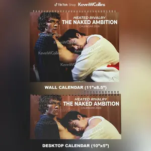 Heated Rivalry: The Nak3d Ambition 2026 Wall Calendar – Male Aesthetic Monthly Planner, LGBTQ+ Art Calendar