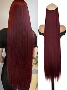 40-Inch 5-Clip Long Straight Hair Extensions, Fashionable Clip-In Hairpieces Synthetic Fiber Extensions Clip-in Hair for Men and Women, Perfect for Daily,Party ,Cosplay,Holidays ,Music Festival ,Christmas And Halloween