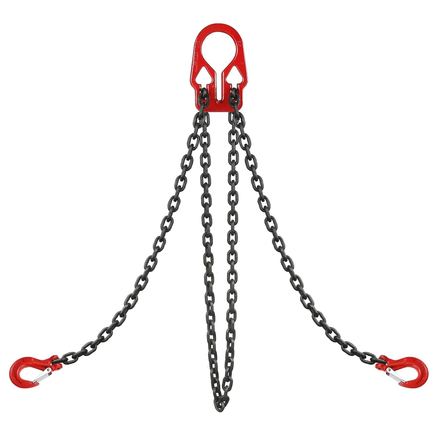Heavy Duty Lifting Chains with Adjustable Hooks, 5/16 Inch x 10 Ft, Maximum Load 7000lbs, Dual  Chain Slings for Industrial Engine Hoist