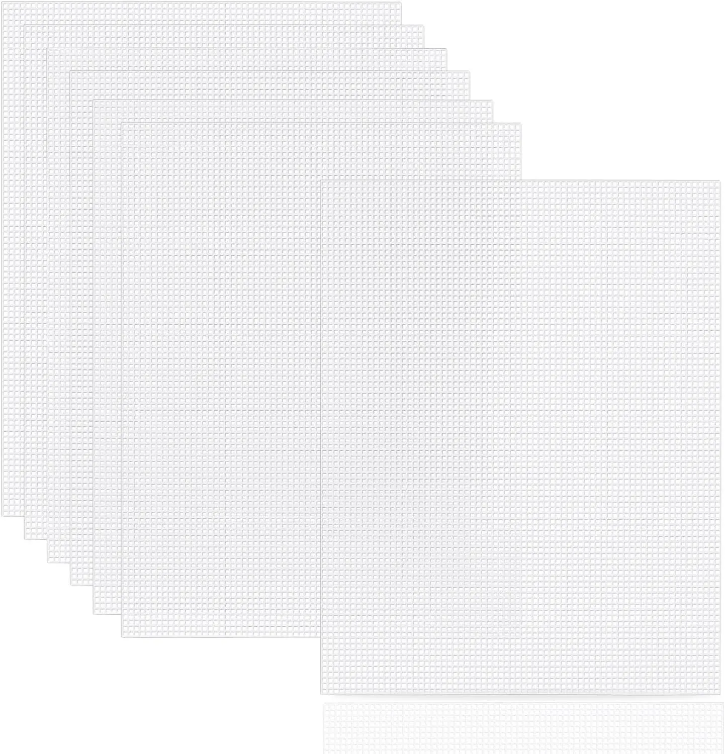 7 Pieces Plastic Canvas Sheets, 10.5" x 13.5" Plastic Mesh, Eye Mesh for Embroidery, Knitting, Crochet, DIY Handicrafts & Dividers