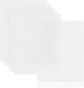 7 Pieces Plastic Canvas Sheets, 10.5" x 13.5" Plastic Mesh, Eye Mesh for Embroidery, Knitting, Crochet, DIY Handicrafts & Dividers