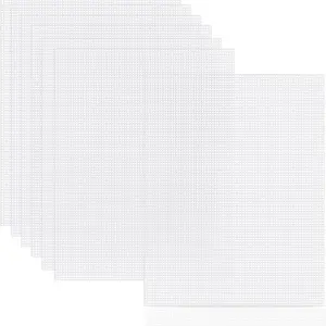 7 Pieces Plastic Canvas Sheets, 10.5" x 13.5" Plastic Mesh, Eye Mesh for Embroidery, Knitting, Crochet, DIY Handicrafts & Dividers
