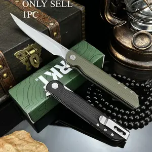 Hot 3810 Mini Folding Knife, 8cr13mov Blade, G10 Handle, Portable Survival Tool, Multi-Purpose Camping Outdoor Knife