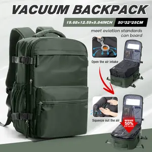 COOWOZ Carry On Vacuum Travel Backpacks For Women Men,Airport Backpack,Airplane Personal item Travel Bag,Luggage Backpack,Mochilas para viajar,Fathersdaygifts，Airport Approved Personal Item Bag, 42x29x15cm Luggage Backpack (Mochilas para Viajar)