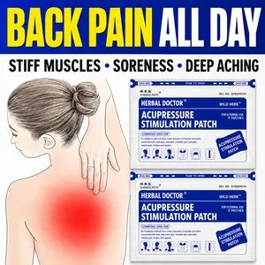 Back pain patch for shoulder blade area; relief for discomfort between the shoulder blades; helps with waist and back stiffness; relieves muscle soreness; supports tight fascia and strained muscles.