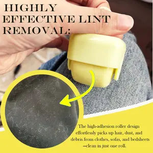 Washable Lint Roller, Mini Lint Roller Portable & Reusable Lint Remover for Clothes, Pet Hair Sticky Cleaner Travel Size