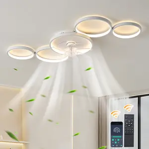 Ceiling Fans with Lights and Remote,39.3in Low Profile Ceiling Fan With Light Dimmable LED 42W Ceiling Fan ,Mute 6 Speeds & 3 Color Temperature Flush Mount Ceiling Fans For Bedroom Livingroom, White