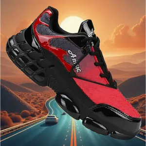 [Men's Steel Toe Sneakers] Gradient Style Lightweight Safety Shoes – All-Season Non-Slip Low-Top Running Shoes for Walking, Jogging & Work