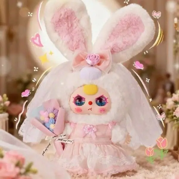 Baby Three - Romantic Wedding 400% Mystery Boxes Bag Pendant Bunny Plush Dolls Soft Collectibles Hidden Style 2 Hidden Probability:1/18