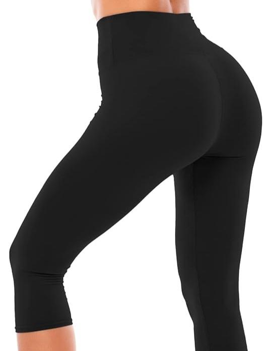 High Waisted Leggings for Women - Full Length Capri Buttery Soft Yoga Pants for Workout Athletic