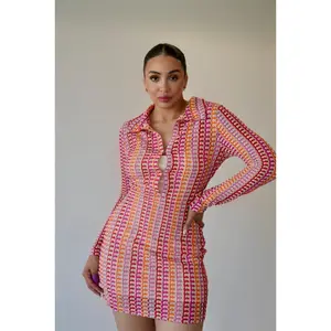 Retro Muse Long Sleeve Mini Dress
