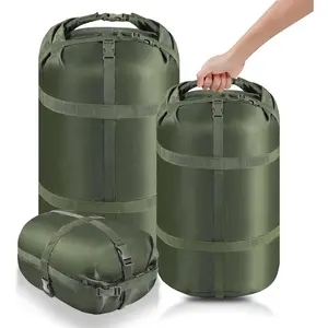 3 Pack 15L/27L/45L Ultralight Portable Compression Stuff Sack for Sleeping Bag, Space-Saving Storage Sack for Backpacking Camping Hiking Travel