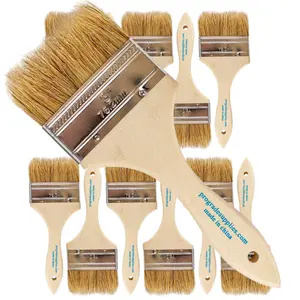 Vermeer Chip Paint Brushes - 12-Pack - 3" Chip Brushes for Paints, Stains, Varnishes, Glues, & Gesso - Home Improvement - Interior & Exterior Use