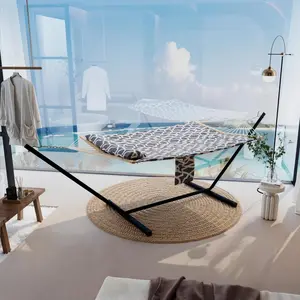 Luxury Freestanding Hammock with Stand - Soft Quilted Fabric for Backyard