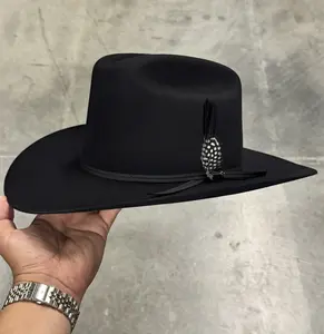 STETSON 6X Rancher Black Cowboy Felt Hat with 3.5" Brim & 5" Crown - Made in USA