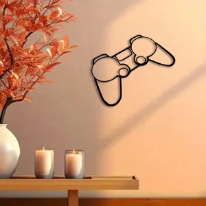 1pc Vintage Controller Metal Wall Art, Vintage Controller Statue Mural, Perfect for Game Room, Retro Console Corner, Pixel Art Decor, Christmas Decor, Ideal Gift for Gaming Enthusiasts