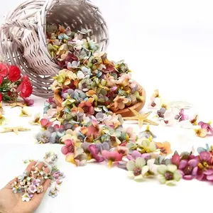 Bulk Artificial Silk Flower Heads, DIY Craft Mini Flowers for Garland, Wedding Backdrop Decor, 50/100Pcs Faux Flowers for Scrapbooking, Party Table Decor, Floral Crafts, Flower Head Accessories