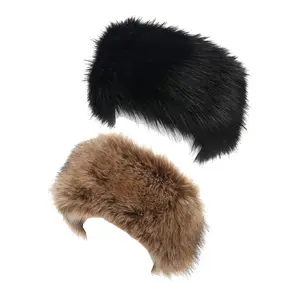 LA CARRIE Faux Fur Headband with Stretch Women's Winter Earwarmer Earmuff