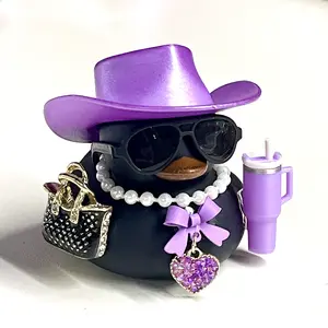 White Black Duck Design Car Ornament Vehicle Decoration Accessory Essential for Cars Casual Vacation Style Duck Car Decor for Motorcycle and Bicycle Interior Accessories