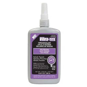 Vibra-Tite Series 440 Pneumatic-Hydraulic Thread Sealant, 250 mL Purple Bottle, 24 hr Full Cure Time, Hand Tool Removal, Model 44025
