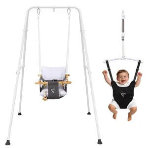 2-in-1 Baby Jumper & Swing With Foldable Stable Stand,Toddler Swing Set for Indoor & Outdoor Use,Baby Swing 2-in-1 Baby Jumper & Swing With Foldable Stable Stand,Toddler Swing Set for Indoor & Outdoor Use,Baby Swing