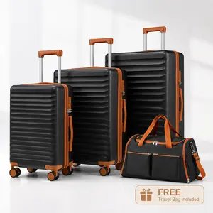 2026 Travel Bundle 3-Piece Suitcase Set, Sturdy ABS+PC Hard Shell Luggage with Spinner Wheels, Lightweight Expandable Carry-On with TSA Lock - White (20+24+28 in) Portable Overnight Bag with Phone Holder