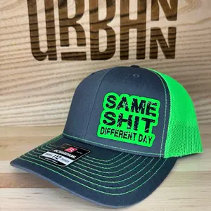 Same Shh Different Day Custom Leatherette Patch Trucker Style Hat trucker hat unisex hat