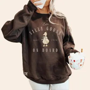 Custom Month Pregnancy Announcement Shirt Cute Pregnant Sweatshirt Personalized Mom To Be Sweater Funny Baby Reveal Maternity Crewneck for Her