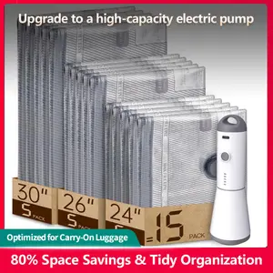 5-in-1 Fast Cordless Compression Bags | USB-C Rechargeable, 80% Space Saved | Room Accessory Storage Organization Bag portable travel organizer luggage clothing large capacity travel storage bag Multi-Functional Compression Storage Bags