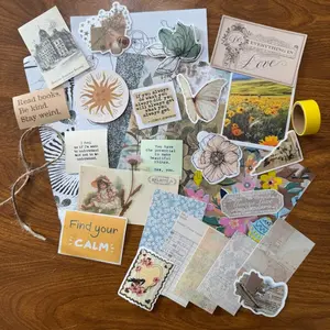 1 of 1 Vintage Calm Junk Journal Kit – Soft Florals, Quotes & Ephemera