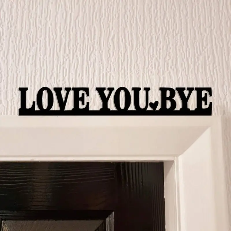 Love You Goodbye Metal Wall Art Modern Home Decor for Living Room Wedding Indoor Home Decoration Rustproof Waterproof Metal Sculpture Gift Metal Signs Modern Decorations Decoration Items