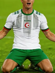 2026Algeria Jersey , Unisex Youth Series, Desert Fox Competition Gear, Comfortable Round Neck T-Shirt, Outdoor Sports Wear
