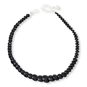 Mine Finds by Jay King Midnight Black Chalcedony Bead 18-1/4" Necklace