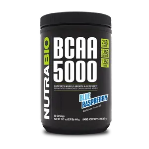 NutraBio BCAA 5000 Powder | Vegan Fermented BCAAs | Zero Sugar | Supports Lean Muscle Growth, Recovery, Endurance | Refreshing Flavors | 60 Servings Dietary Supplement