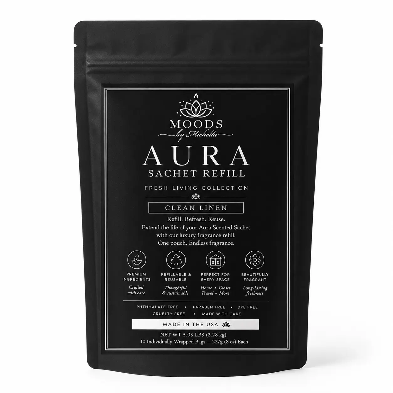 Moods by Michelle Aura Sachet Refill – Citrus Fresh– 8 oz