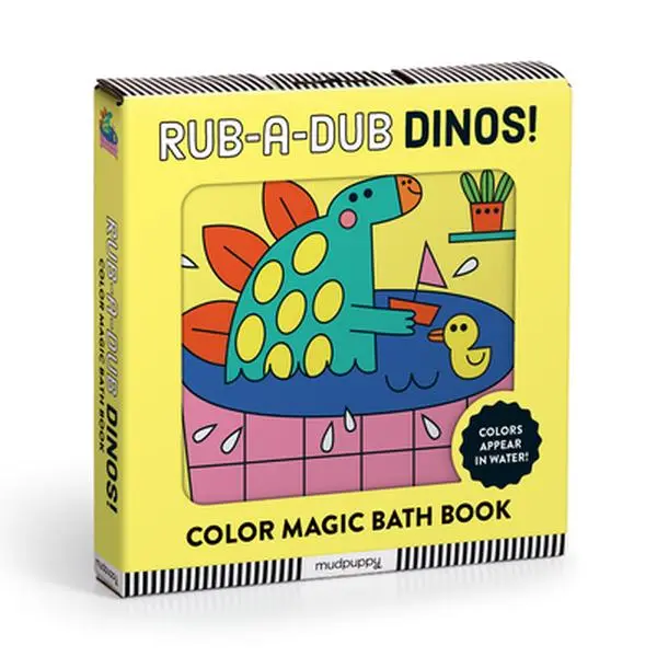 Rub-A-Dub Dinos! Color Magic Bath Book -- Mudpuppy, Bath Boo