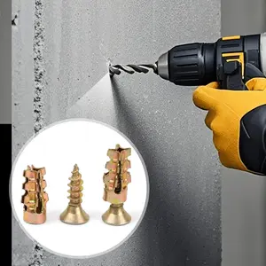 6*14mm Door Hinge Thread Repair Screws, 30Pack/60Pack Short Expansion Wall Anchors, Stripped Thread Repair Fixer for Cabinet, Tile, Stone and Partition Hinge Mounting fathersdaygift