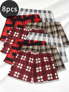 Multi Pack Men Loose Fit Aro Boxer Shorts Soft Elastic Waist Breathable Home Sleep Casual Daily Underwear Pants